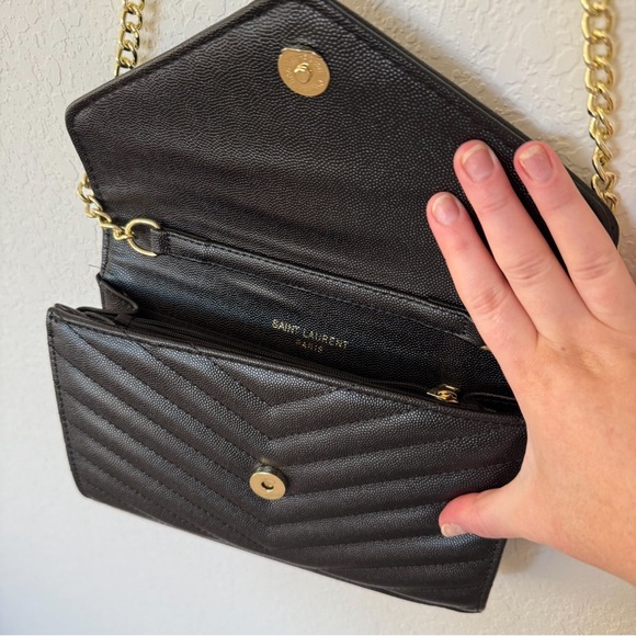 Black Quilted Gold Chain Bag - Picture 7 of 8